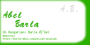 abel barla business card